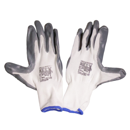 ПЕР 445 Перчатки нейлоновые серые с нитрилом