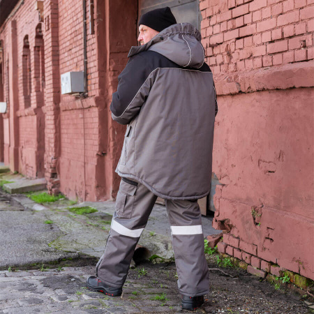 Полукомбинезон WINTER, мужской, утепленный, серый, Китай