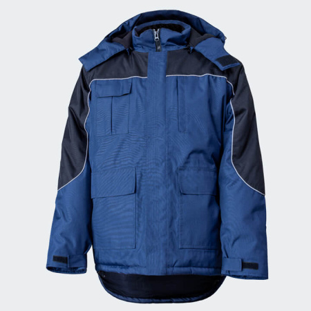 Куртка WINTER, мужская, утепленная, синий/черный, Китай