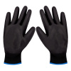 ПЕР 444 Перчатки нейлоновые черные с ПУ