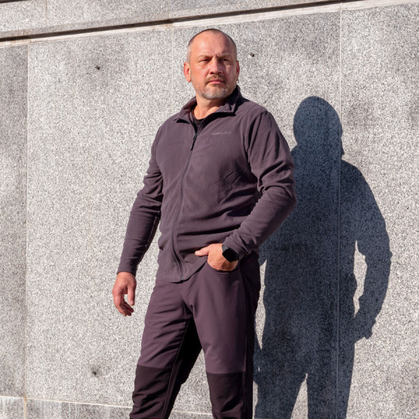 Джемпер флисовый тонкий PROTONE HUNT light, серый, Китай