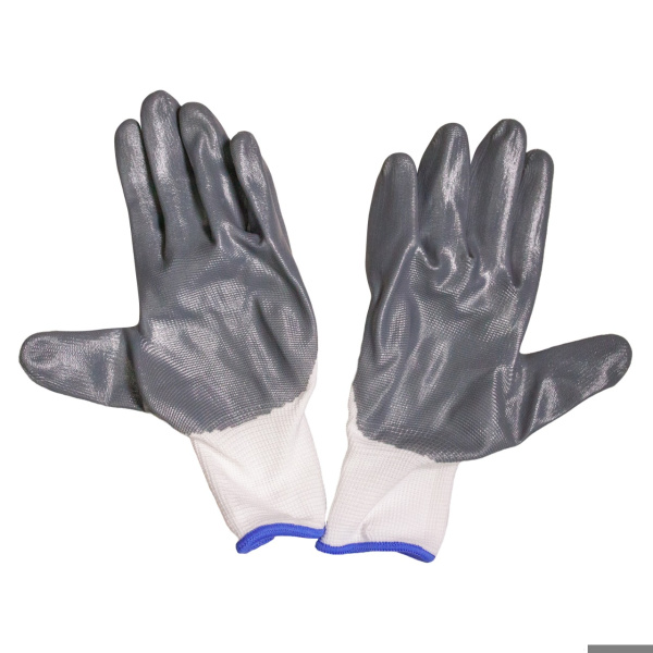 ПЕР 445 Перчатки нейлоновые серые с нитрилом