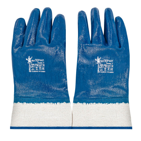 ПЕР 441 Перчатки НИТРИЛ манжет крага (уп. 120 шт)