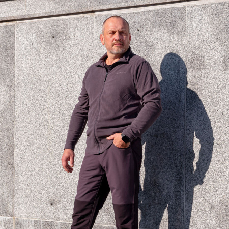 Джемпер флисовый тонкий PROTONE HUNT light, серый, Китай