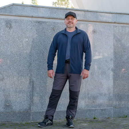 Джемпер флисовый тонкий PROTONE HUNT light, темно-синий, Китай