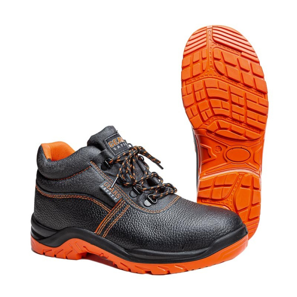 Ботинки TONGI МП, кожа, ПУ/ПУ, МБС, черный/оранжевый, Talis