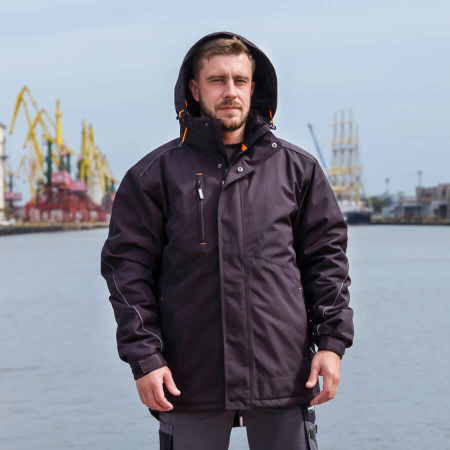 Куртка URBAN, мужская, утепленная, черный, Китай