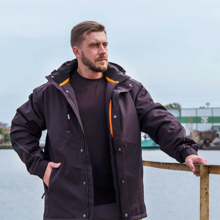 Куртка URBAN, мужская, утепленная, черный, Китай