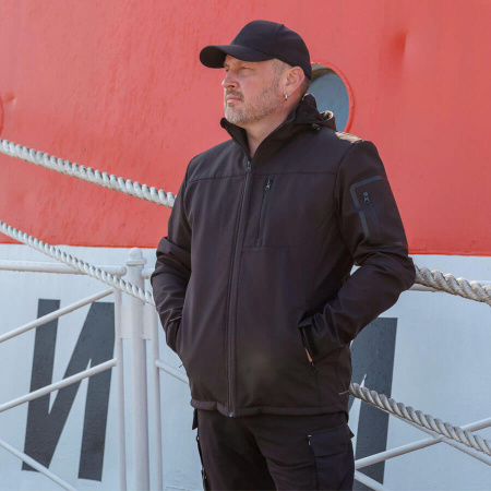 Куртка PROTONE HILLTEX, мужская, софтшел, черный, Китай