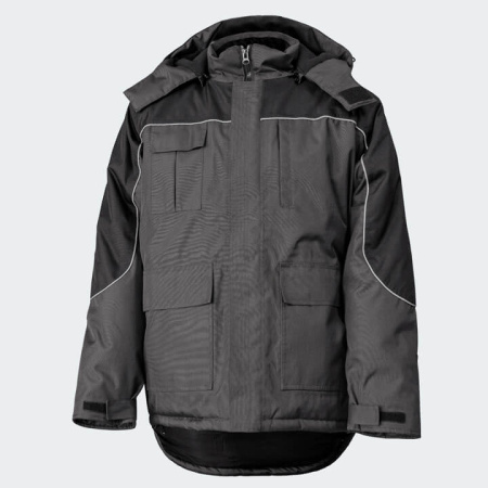 Куртка WINTER, мужская, утепленная, серый/черный, Китай