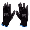 ПЕР 444 Перчатки нейлоновые черные с ПУ