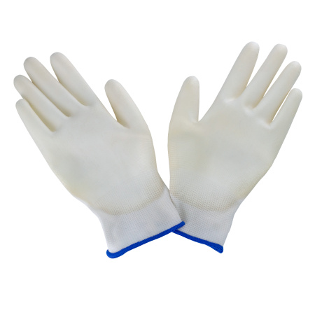 ПЕР 444 Перчатки нейлоновые белые с ПУ